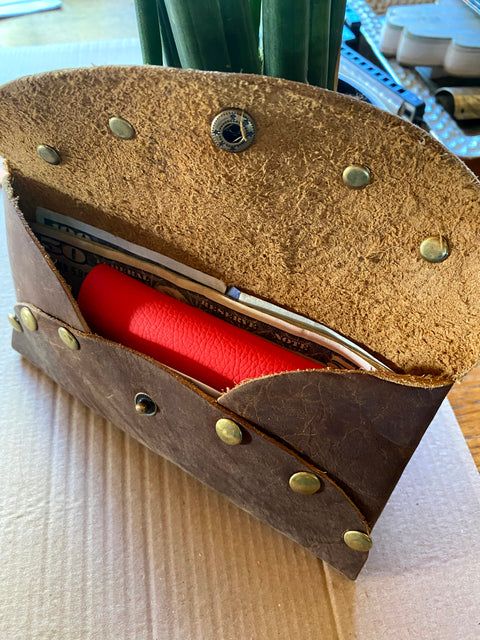 Faux Leather Snap Case