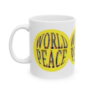 Pixels for World Peace Mug (11oz, 15 oz)